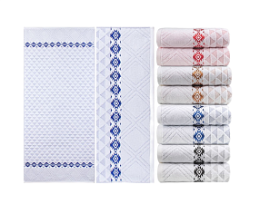 Полотенце махровое "Канкун J-299" 50х90 см, плотность 480 гр/м2, 100% хлопок, цвет ассорти