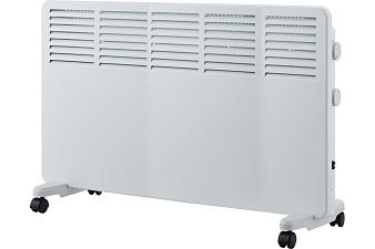 УЦЕНКА Обогреватель конвекционный OASIS VK-20 мощность 2000Вт до 25 кв.м, настенное крепление и напольная установка на ножках с колесиками, механическое управление, цвет белый, повреждение товарного вида