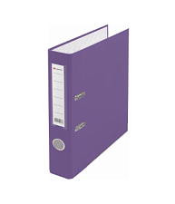 Папка - регистратор PVC, ширина корешка 50мм, металлический кант нижней кромки, карман со сменной этикеткой, цвет фиолетовый