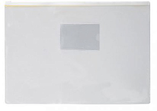 Папка А4 "ErichKrause" пластиковая 140 мкр (0,14мм толщина пластика), на молнии ZIP ,с карманом, прозрачная.