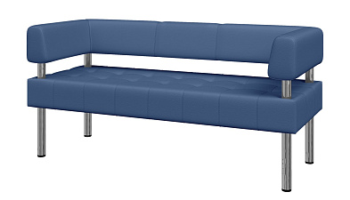 Диван Бизнес 3-местный экокожа темно-синий Oregon 03 (1 категория). Размер (ШхГхВ): 1620x620x770мм.