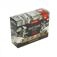 Мел белый 12шт Глобус, круглый