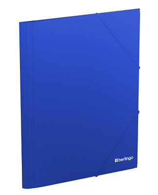 Папка на резинке Berlingo Soft Touch пластиковая, А4, корешок шириной 32 мм, толщина 600 мкр, цвет синий