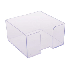 Пластбокс прозрачный для бумажного блока 9*9*5 см, материал пластик, цвет прозрачный