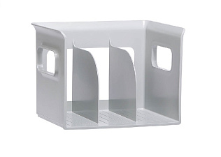 Вертикальный накопитель "Sysmax" 3 отдела, для бумаги А4, высококачественный пластик, размеры 325х210х210мм, цвет серый