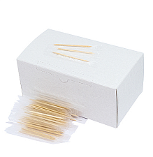 Зубочистки  1000шт, бамбук , в индивидуальной упаковке,
