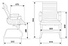 Кресло CH-883-LOW-V низкая спинка. Обивка - экокожа цвета слоновой кости. Хромированные полозья. Нагрузка до 100 кг.