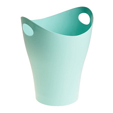 Корзина для бумаг 8л, Лотос, пластиковая, цельная, цвет голубой Pastel