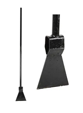 Ледоруб сварной с металлическим черенком 1,2 м, с резиновой ручкой, ширина ударной поверности 15см, с топором Б-3