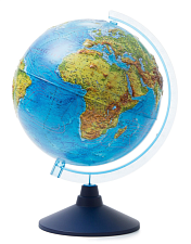 Глобус 25 см Физико-политический  GLOBEN интерактивный, рельефный с подсветкой
