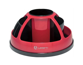 Подставка для канцелярских мелочей 11 отделений Lamark Bonn, пластик красный