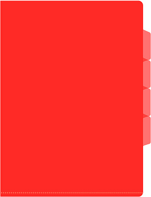 Папка-уголок "Бюрократ" пластиковая, А4, плотность 150 мкр,3 отделения, цвет ассорти 