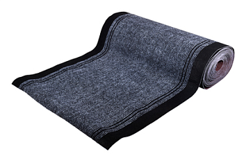 Коврик грязезащитный "TROPHY" ширина100см ворсовый с подложкой, цвет черно-серый. Цена за метр