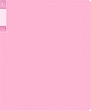 Папка  пластиковая "Бюрократ Gems" 40 файлов с внешним карманом, цвет розовый аметист