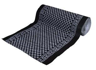 Коврик грязезащитный"Siesta" ширина100см ворсовый, цвет черно-серый. Цена за метр