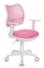 Кресло детское СН-797 WAXSN/PK/TW-13A Обивка - розовая тканьTW-13A. Спинка - розовая сетка. Белый пластик. Узкое сиденье. Нагрузка: до 100 кг.