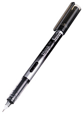 Ручка-роллер Deli Think EQ300-BK, черный стержень, стреловидный пишущий наконечник, 0,5 мм с резиновым держателем