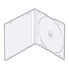 Бокс коробка для СD на 1 диск CD/DVD CDB-sl-T5 Slim Box, прозрачный