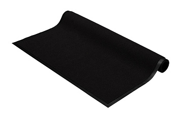 Коврик "TRIP" размер 90х120см, влаговпитывающий ворсовый двухполосный с бордюром ПВХ, ворс 100% полиэстер, высота 5 мм, подложка 100% ПВХ, цвет черный