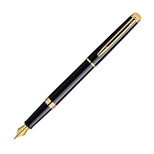 Ручка перьевая WATERMAN HEMISPHERE 12053 Mars Black GT перо нержавеющая сталь, корпус ювелирная латунь. многослойное покрытие высококачественным и особо прочным лаком черного цвета, отдельные элементы дизайна - позолота