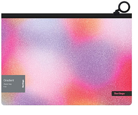 Папка пластиковая 180 мкр на молнии ZIP формат А4, Gradient непрозрачная, рифленая не видно отпечатков пальцев и мелких царапин, рисунок