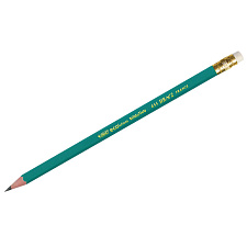 Карандаш чернографитный пластиковый "BIC "Evolution" Эко" HB" шестигранный с ластиком, заточенный