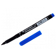 Маркер перманентный Centropen 2536  синий 1мм, повышеная светостойкость
