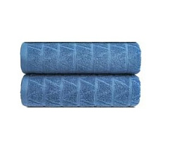 Полотенце махровое "Пифагор J-330" 70х140 см, плотность 420 гр/м2, 100% хлопок, цвет синий