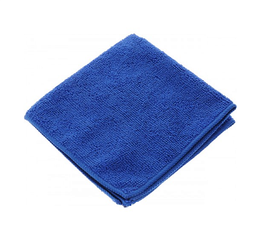 Салфетка из микрофибры 40х40 см универсальная, 1 шт/уп, плотность 320гр/м2, ультразвуковая обработка края, цвет синий