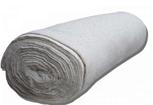 Ткань "Полотно хлопко-прошивное". Длина рулона- 50м, ширина - 1,5м, шаг стежка- 2,5мм (частопрошивное), плотность - 200г/кв.м, белое