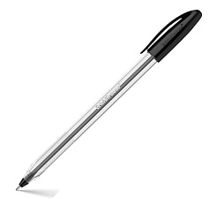 Ручка шариковая ErichKrause U-108 Classic Stick, Ultra Glide Technology, черный стержень,1,0 мм, трехгранный прозрачный корпус, одноразовая