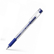 Ручка гелевая ErichKrausе Spiral, синий стержень, 0,5 мм, прозрачный корпус. резиновая манжетка