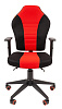Кресло CHAIRMAN GAME 8 обивка ткань стандарт, цвет черный/красный. Пластиковая крестовина. Асинхронный механизм. Нагрузка до 100 кг.