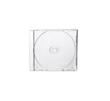Бокс коробка для СD на 1 диск CD/DVD, 10мм прозрачный 