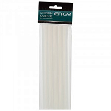 Стержни клеевые, диаметр 11мм, длина 200мм, 6 шт в упаковке,  по ковролину и коже, цвет прозрачный