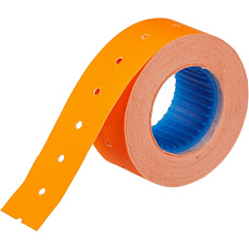 Этикет-лента прямоугольная 21х12мм 1000 шт /рулон, цвет оранжевый.