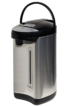 Термопот Making Oasis Eeverywhere TP-5LS, объём 5 л, мощность 800 Вт, материал корпуса - металл +пластик, 2 способа подачи воды, мощность в режиме поддержания температуры 35 Вт, Питание 220-240 В, 50-60 Гц, Цвет серебристый/чёрный