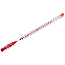 Ручка гелевая " OfficeSpace" красный стержень, 0,5 мм, прозрачный корпус