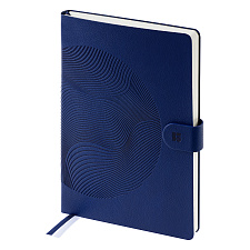 Ежедневник А5 недатированный BG "Symbol" 136 листов в линию, искусственная кожа, размер 155*213 мм, ляссе, цвет синий
