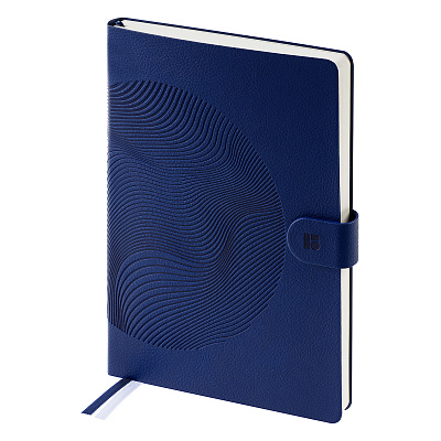 Ежедневник А5 недатированный BG "Symbol" 136 листов в линию, искусственная кожа, размер 155*213 мм, ляссе, цвет синий