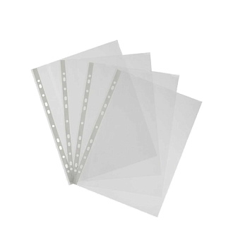 Папка файл - вкладыш с перфорацией BRAUBERG А4, плотность 35 мкр, прозрачная( апельсиновая корка), , 100шт/уп. цена за упаковку