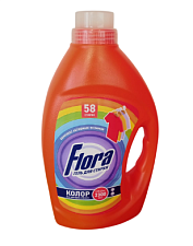 Средство для стирки -гель Флора "Color" 2,3 л, для цветного белья