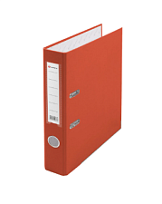 Папка - регистратор PVC, ширина корешка 50мм, металлический кант нижней кромки, карман со сменной этикеткой, цвет оранжевый