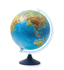 Глобус 32 см Физико-политический GLOBEN, интерактивный, рельефный, с подсветкой