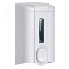 Дозатор для жидкого мыла 500 мл "БС-2-М" непрозрачный, белый, пластиковый, окно, размеры: 160х90х90 мм