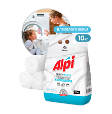 Стиральный порошок 10 кг Grass "Alpi White" Автомат для белого белья