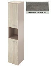 Атлон Скандинавское дерево Шкаф-пенал для документов закрытый с нишей ДГ38, цвет каркаса - глиняный серый. Размер (ШхГхВ): 400х418х2000 мм. (ДГ35_2+ДГ35_1+ДГ51*2) ЗАКАЗНАЯ ПОЗИЦИЯ 