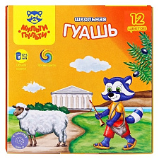 Гуашь 12 цветов Мульти-Пульти 17,5 мл, картон