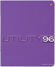 Тетрадь А5 96 листов в клетку на скобе Альт "UTILITY" обложка картон, отделка обложки конгрев, с полями, цвет ассорти