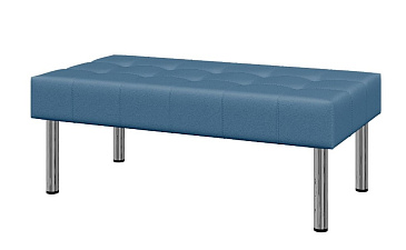 Банкетка Бизнес 2-местная экокожа синий Ecotex 3020 (1 категория). Размер (ШхГхВ): 1220x620x450мм. ЗАКАЗНАЯ ПОЗИЦИЯ  